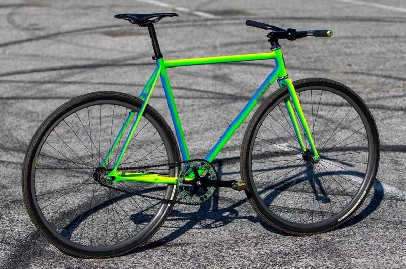 MASH Steel Frameset Neon Blue/Green Fade / マッシュ スチール