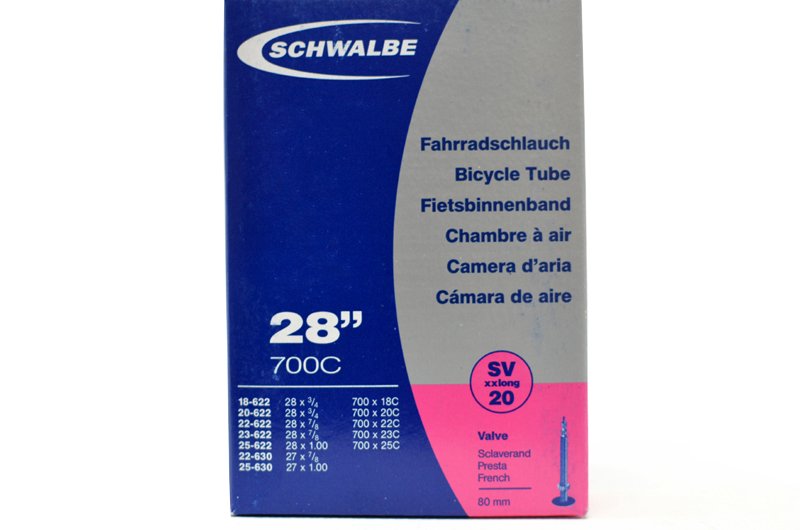Schwalbe Tube SV 20 light extra long シュワルベ エクストラロング チューブ ライト 80mm