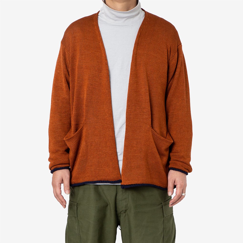 MAATEE＆SONS / NO BUTTON CARDIGAN - REDWOOD | ONE TENTH