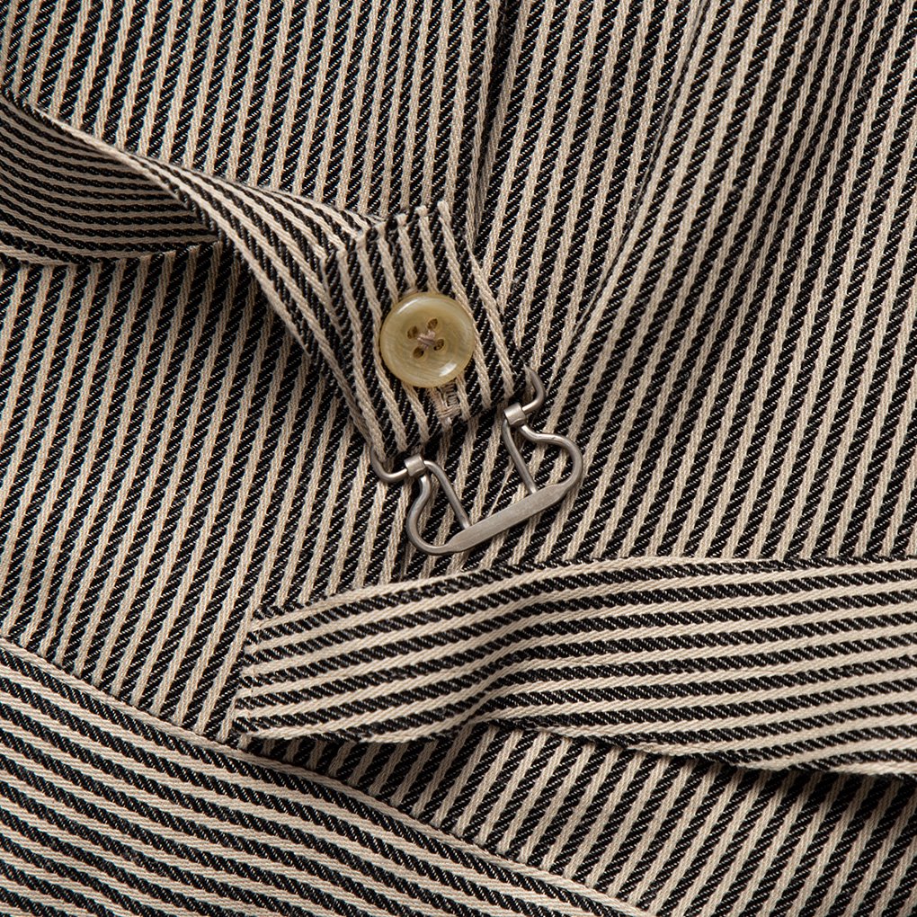 MAATEE＆SONS / SHORT JACKET - BLACK×BEIGE - OLD STRIPE | ONE TENTH