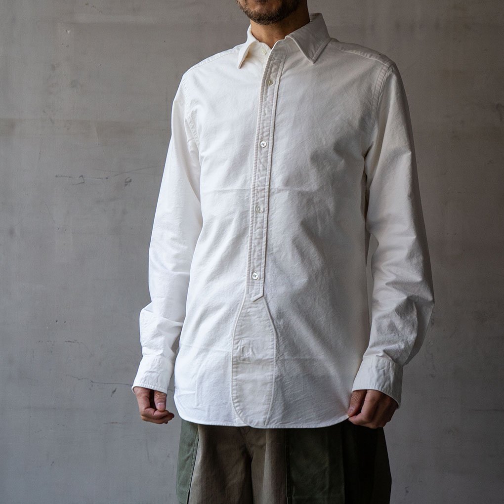 Nigel Cabourn / BRITISH OFFICERS SHIRT OXFORD - WHITE ｜ ONE TENTH正規通販
