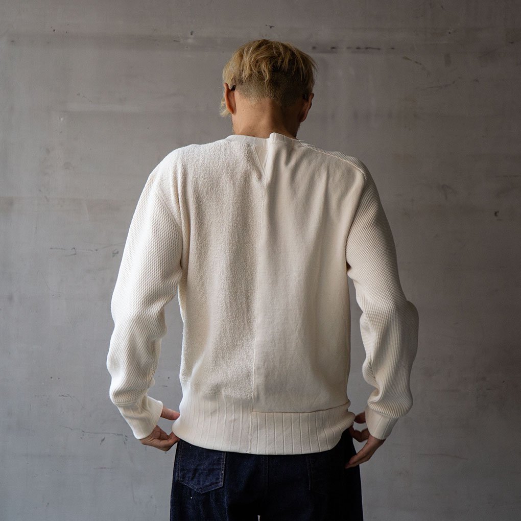 Nigel Cabourn / ARMY CREW JERSEY MIX - IVORY｜ ONE TENTH正規通販