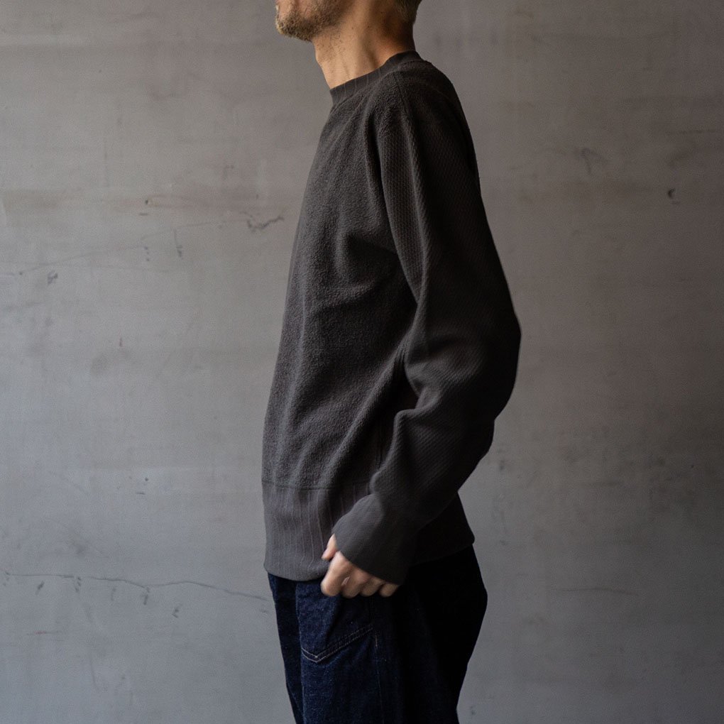 Nigel Cabourn / ARMY CREW JERSEY MIX - CHARCOAL GRAY｜ ONE TENTH正規通販