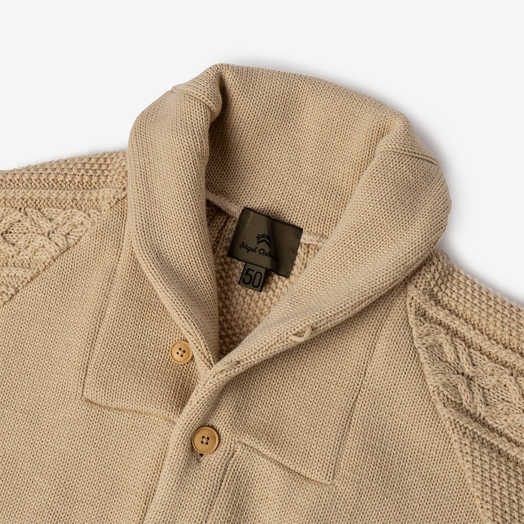 Nigel Cabourn / FISHERMAN CARDIGAN MIX - IVORY｜ ONE TENTH正規通販