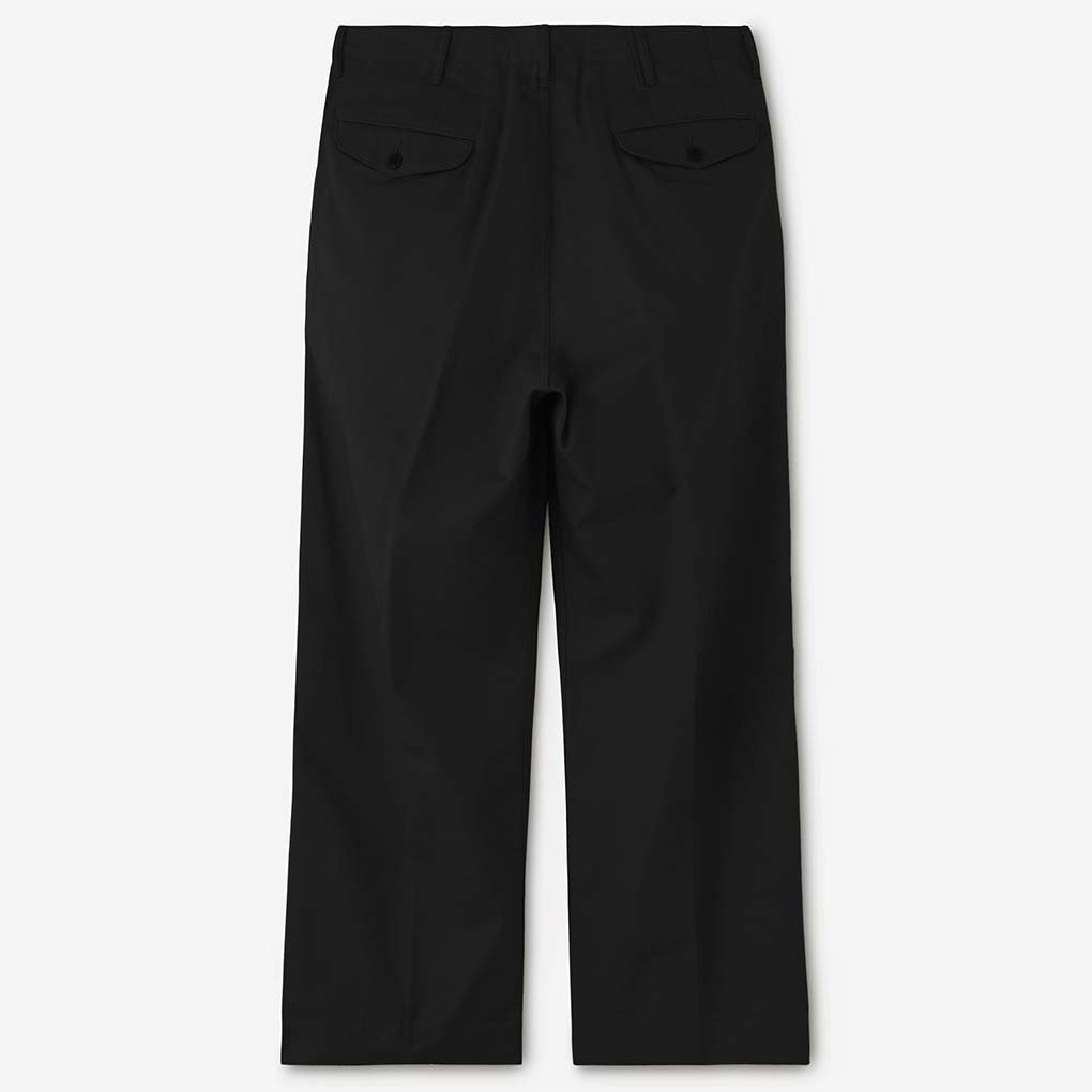 PHIGVEL / OFFICER TROUSERS WIDE - INK BLACK | ONE TENTH