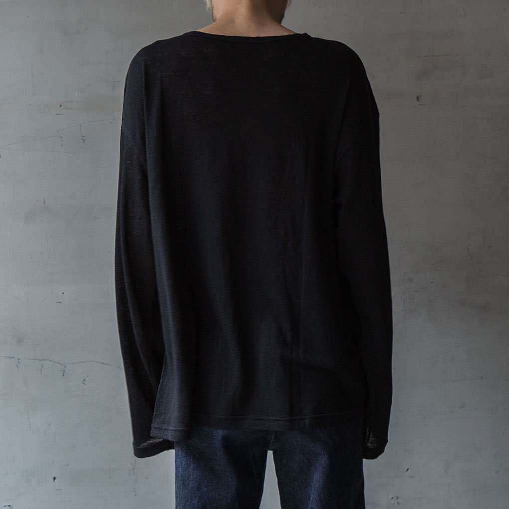 OUTIL (ウティ) / TRICOT HABAS LINEN - BLACK BIGバスクシャツ | ONE ...