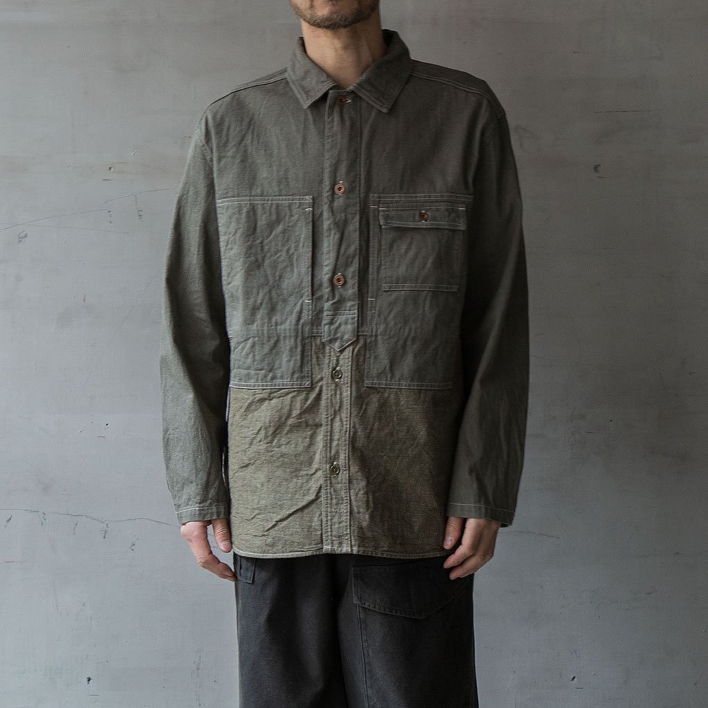 Nigel Cabourn / UTILITY SHIRT TYPE2 10oz DENIM - GREEN｜ ONE TENTH正規通販