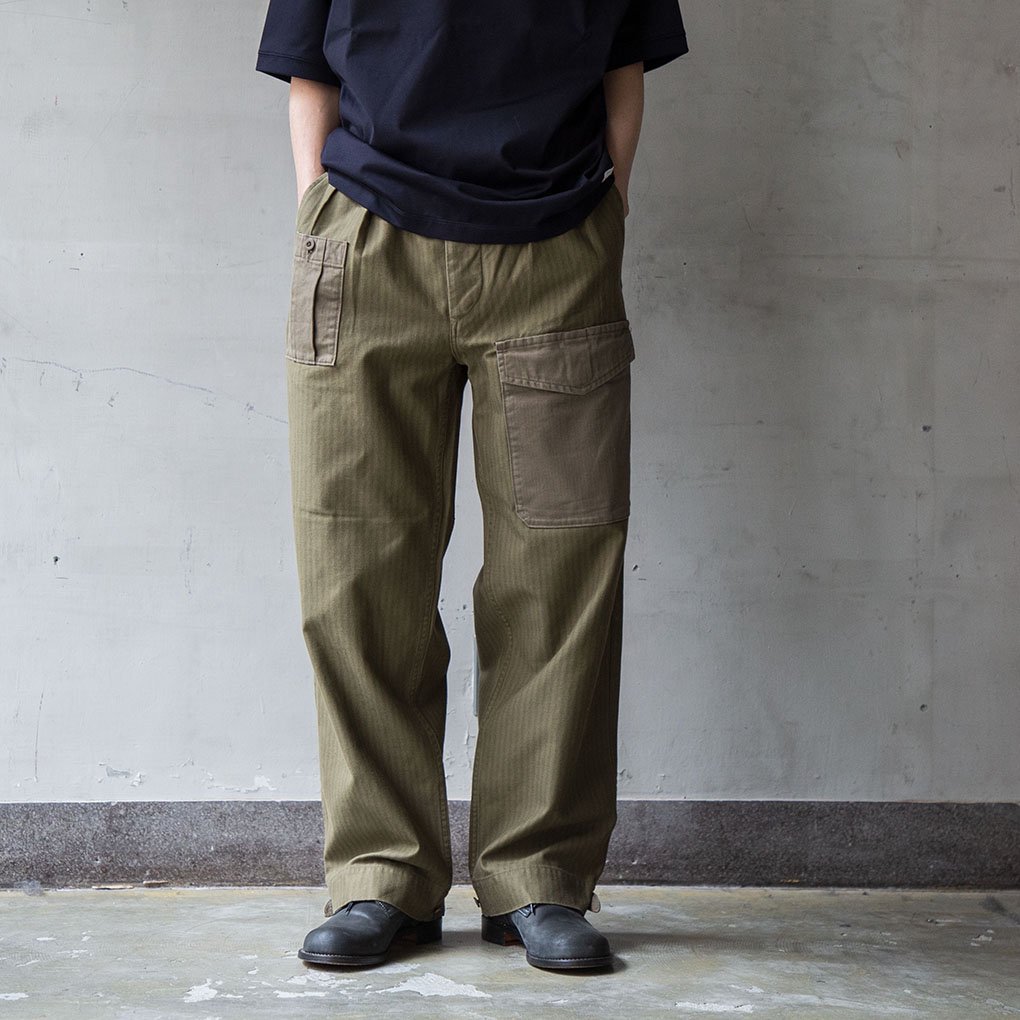 Nigel Cabourn / BRITISH ARMY PANT - NANO PIGMENT HERRINGBONE