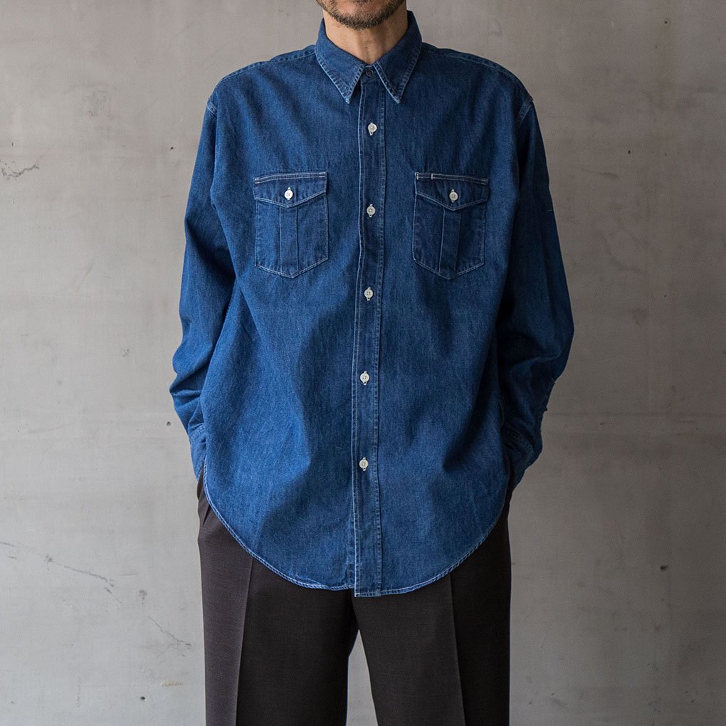 PHIGVEL / DENIM WORKADAY SHIRT - FADE INDIGO | ONE TENTH