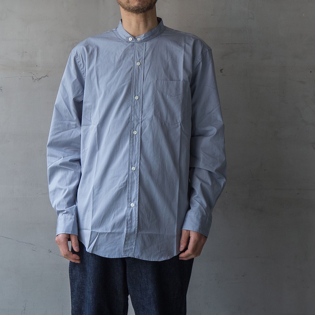 PHIGVEL / BAND COLLAR DRESS SHIRT - OLD SAX | ONE TENTH