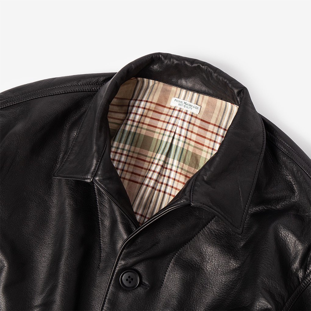 PHIGVEL / LEATHER FIELD JACKET - BLACK | ONE TENTH