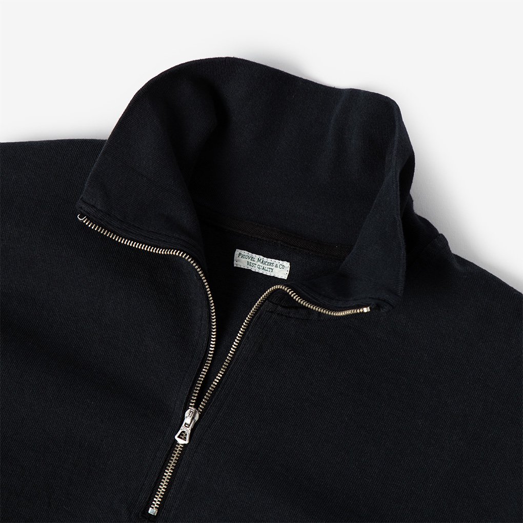 PHIGVEL / HALF ZIP SPORTING TOP - DUST BLACK | ONE TENTH