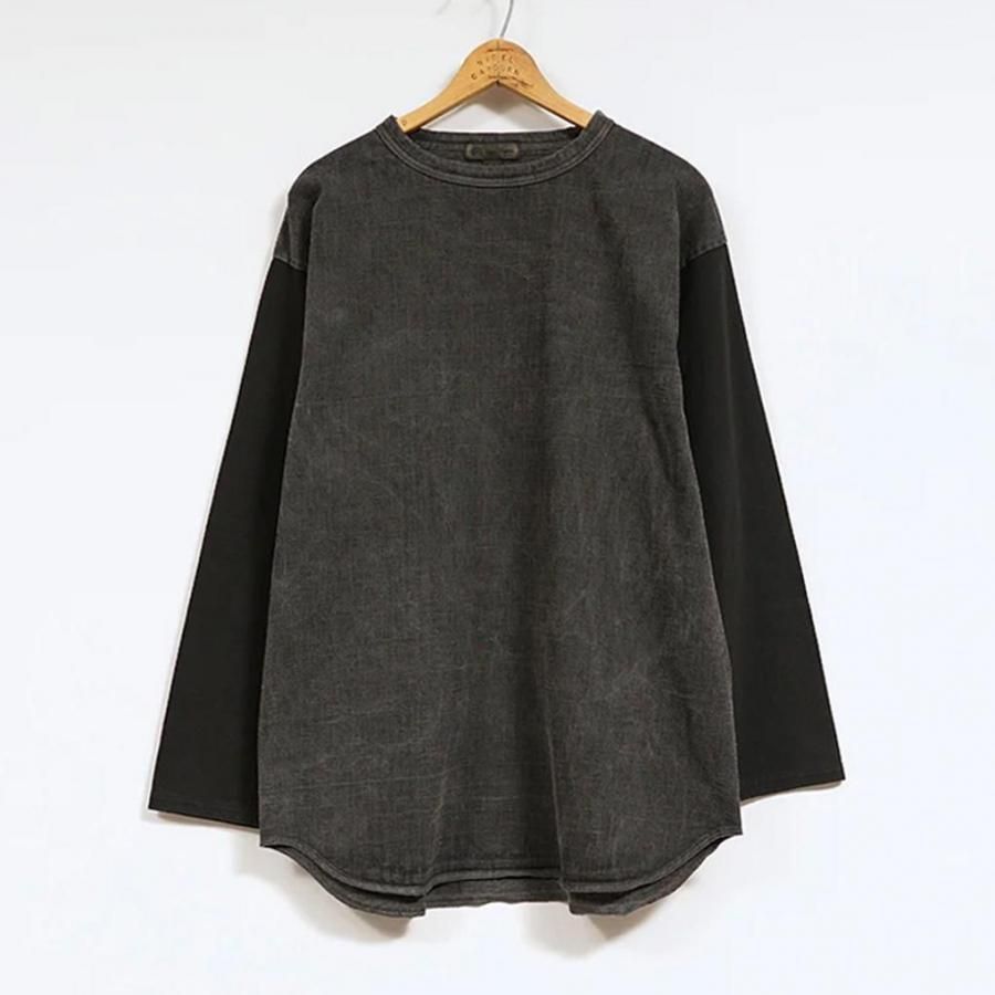 Nigel Cabourn BASEBALL T-SHIRT - PIGMENT / BLACK