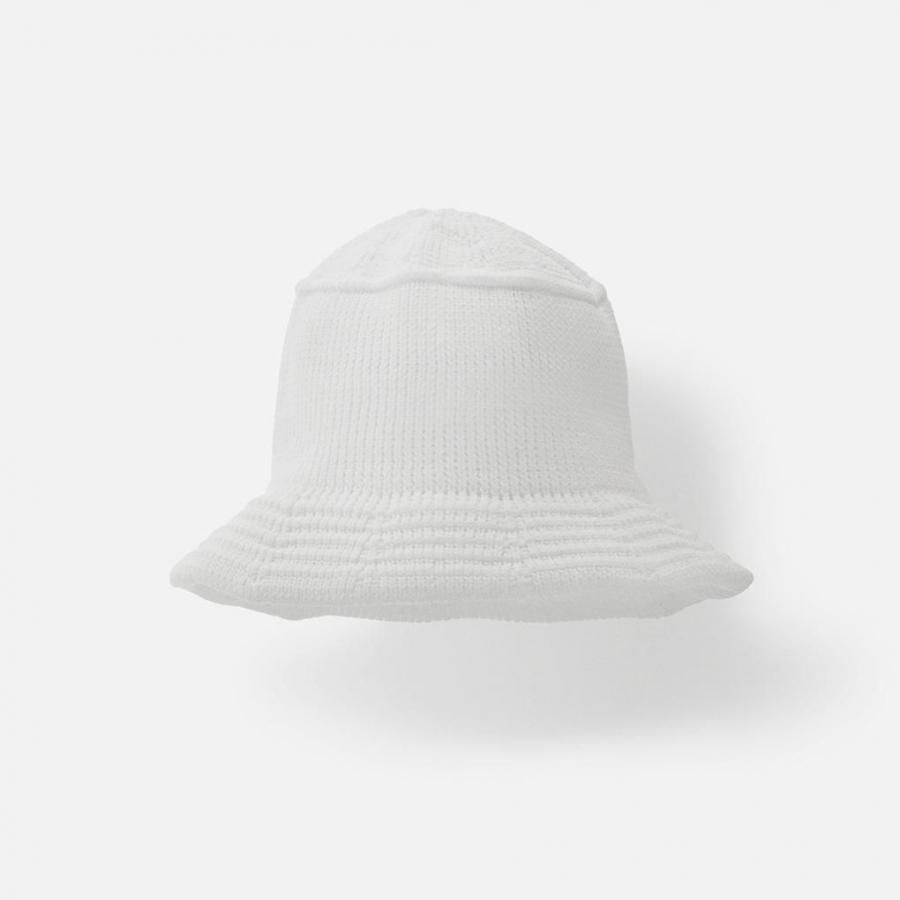 HICOSAKA H306 / Knit Bucket Hat / WHITE