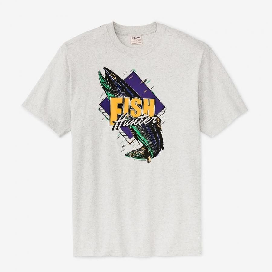 FILSON FRONTIER GRAPHIC T-SHIRT / Light Heather Gray / Hunter