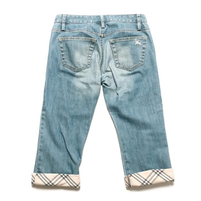 バーバリーブルーレーベル ノバチェック デニムショートパンツ インディゴ 24 バーバリー ブルーレーベル デニム ショートパンツ 24 ノバ