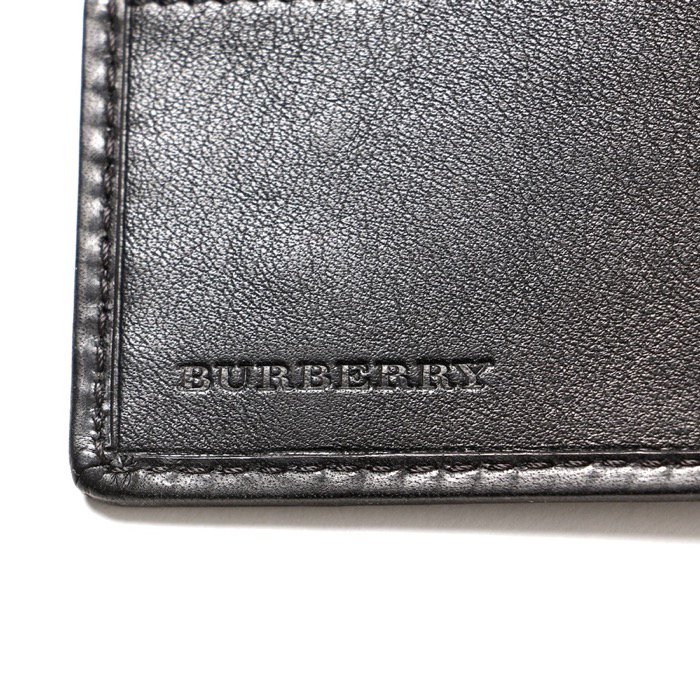 【新品】 ホースフェリーチェック二つ折り財布 バーバリーロンドン y-001245 BURBERRY LONDON ブラック メンズ