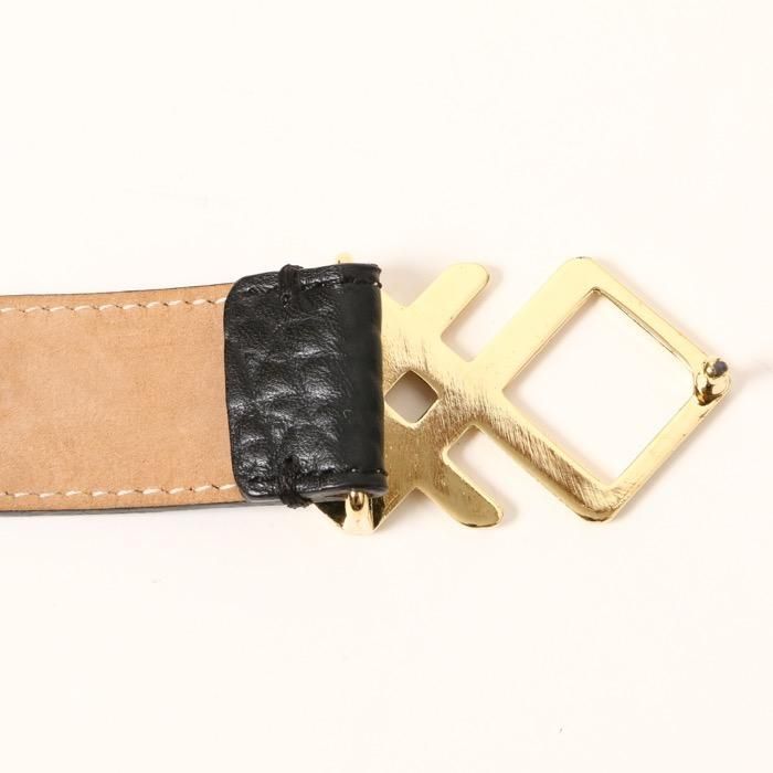 新品】 バックルデザイン ベルト バーバリー 55731 BURBERRY ブラック