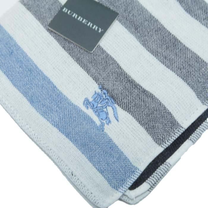 新品】バーバリーロンドン ガーゼタオルハンカチ ボーダー 65796