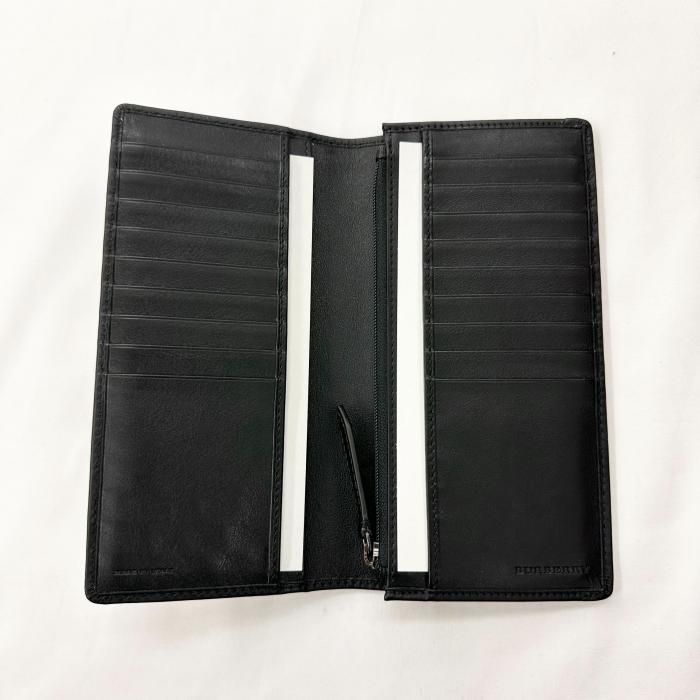 BURBERRY 長財布 ブラック ロンドンチェック 美品】バーバリー 長財布