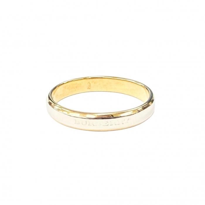 ツーマテリアルリング 18593 バーバリーブラックレーベル シルバー