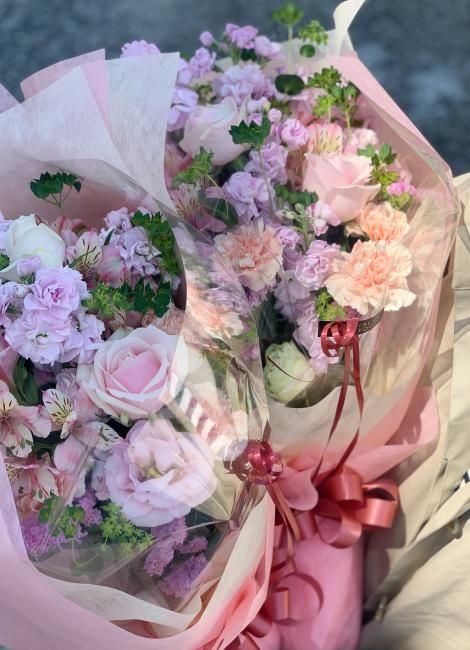 贈呈用花束【ﾋﾟﾝｸ系】 - ウェディングブーケの持ち込み専門店
