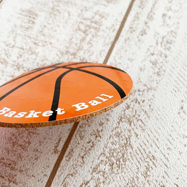 セットがお得！　オリジナルコルクコースター　バスケットボール型　単価１１５円〜【画像2】