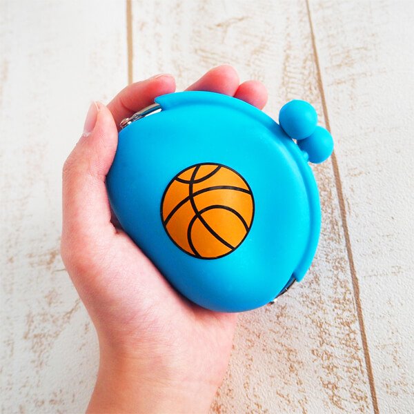 シリコンスポーツがま口財布（小物入れ）オリジナルバスケットボール【画像6】