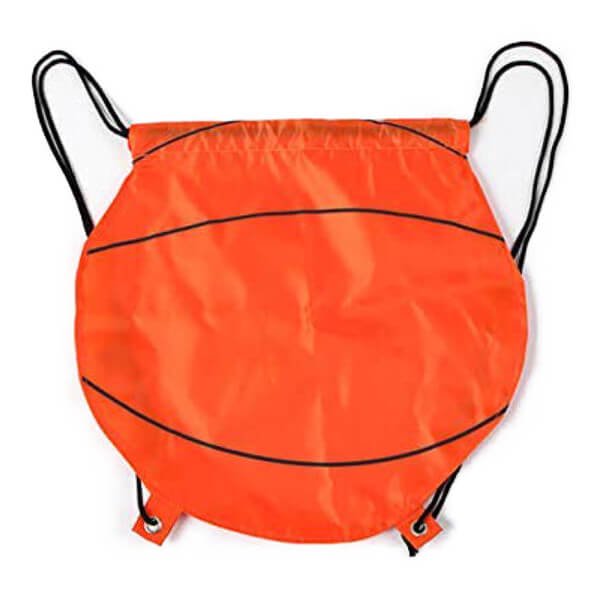 バスケットボール型のオリジナル巾着袋 (丸型)