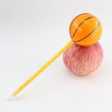 大きいＰＵボール付きボールペン バスケットボール