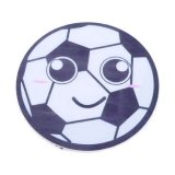 サッカーボールフェイス柄の可愛いミニラバーコースター