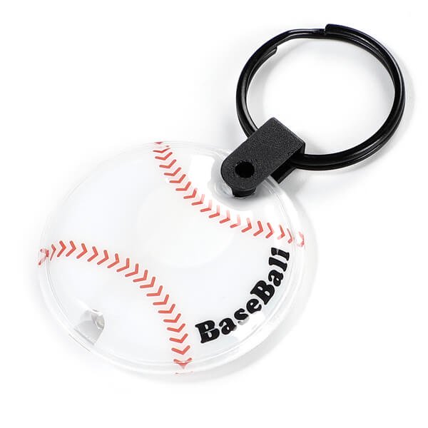 野球ボール型のフラットライトキーホルダー | ボールグッズ通販サイト