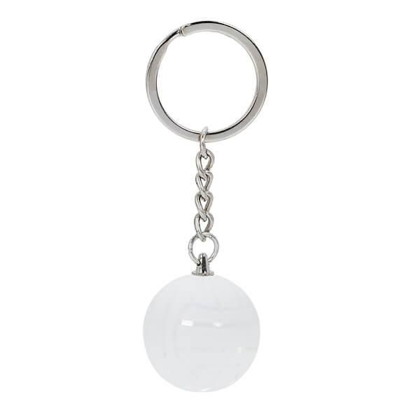 バレーボールのクリスタルキーホルダー(直径30ミリ) | ボールグッズ