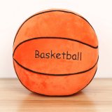 バスケットボールグッズ・雑貨  バスケットボール型 やわらかクッション枕（濃いオレンジ）