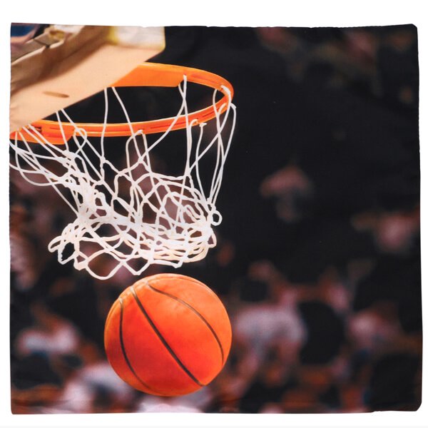 バスケットボールとバスケットゴールの バスケ柄クッションカバー カバーのみ ボールグッズ通販サイト の グラシアス が販売中
