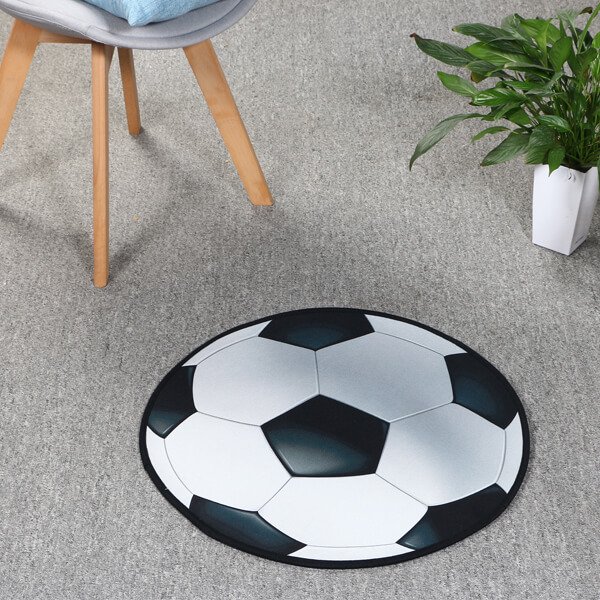サッカーボール型マット シンプルな白黒タイプ ボールグッズ通販サイト の グラシアス が販売中