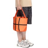 パーティ向けグッズ(ボール雑貨)  便利なバスケットボール柄手さげバッグ