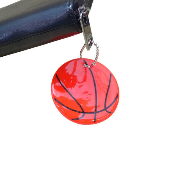  安全対策で人気　チェーン付き反射板　バスケットボールタイプ　１個【画像5】