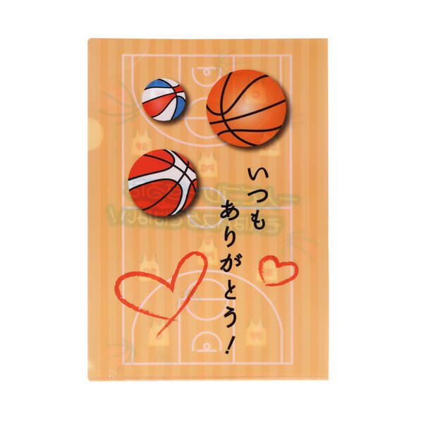  セット購入がお得！　バスケットボール柄　オリジナルクリアファイル（両面別柄）　単価　１７４円〜【画像6】