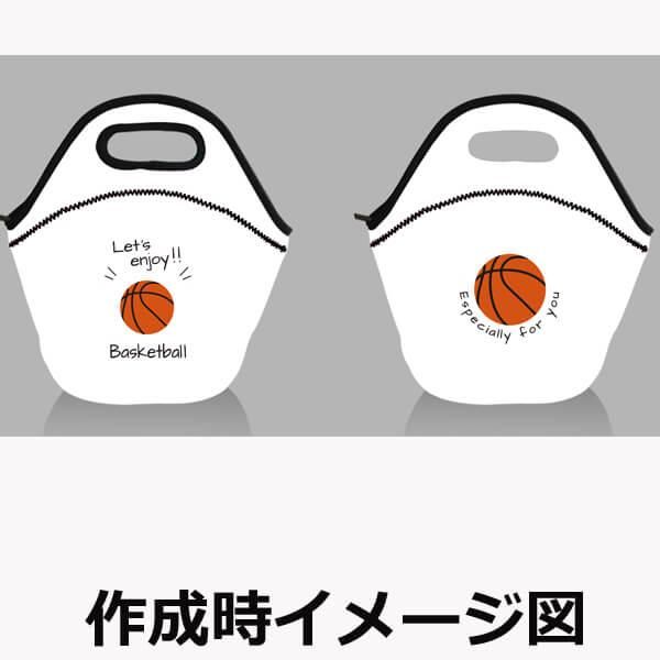 バスケット柄ランチバッグ Amazon｜ランチバッグ 保冷 保温 バスケット 運動 英文柄