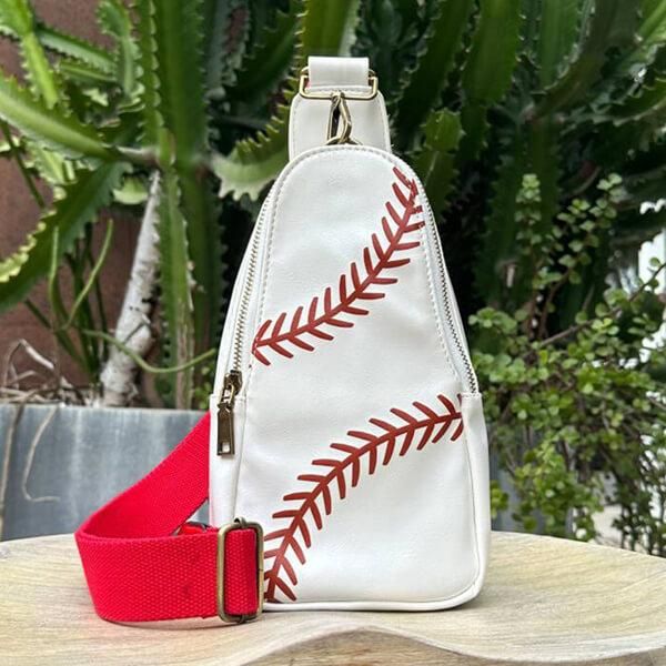 野球ボール柄 便利で使い勝手の良いボディバッグ| ボールグッズ