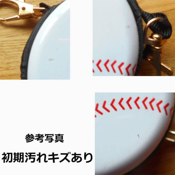  (初期汚れありで大幅割引・処分価格)  フック付マルチミニ缶ケース(小物入れ) オリジナル野球ボール型【画像6】