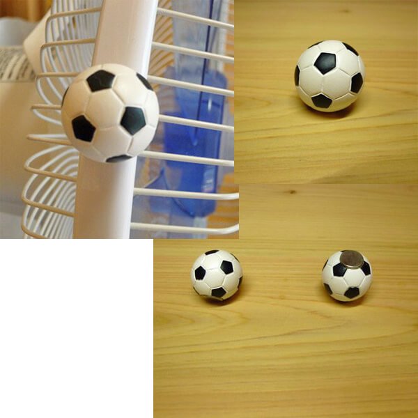 サッカーボール型のマグネット素材プラスチック