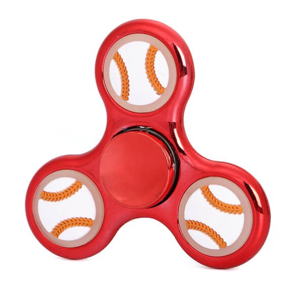 野球グッズ・おもちゃ 野球ボールが可愛いハンドスピナー(レッド)