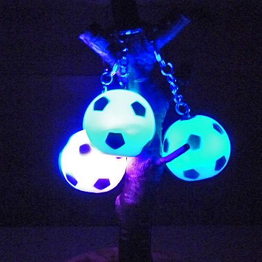 イルミネーションキーホルダー 光るサッカーボール １個 ボールグッズ通販サイト の グラシアス が販売中
