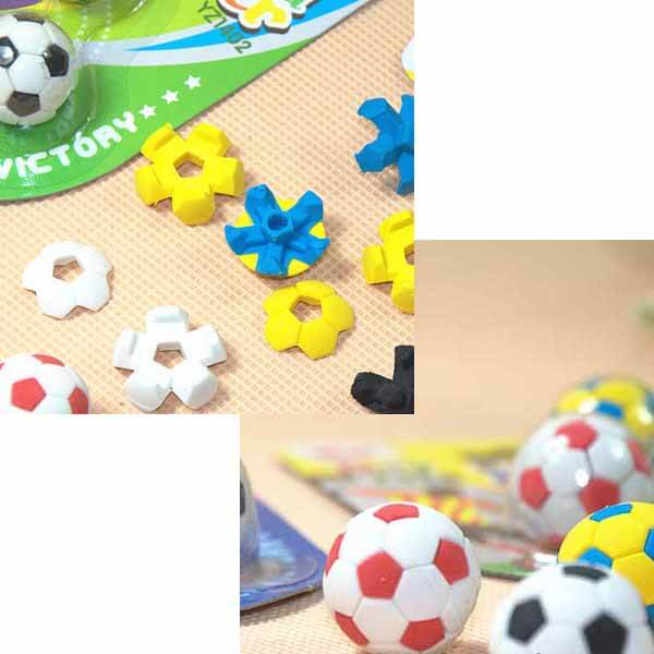 サッカーボールの消しゴムセット 可愛いパッケージにサッカーボール３個入り | ボールグッズ通販サイト の「グラシアス」が販売中！