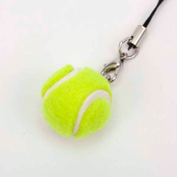可愛いテニスボール型ストラップ 黄色 ボールグッズ通販サイト の グラシアス が販売中