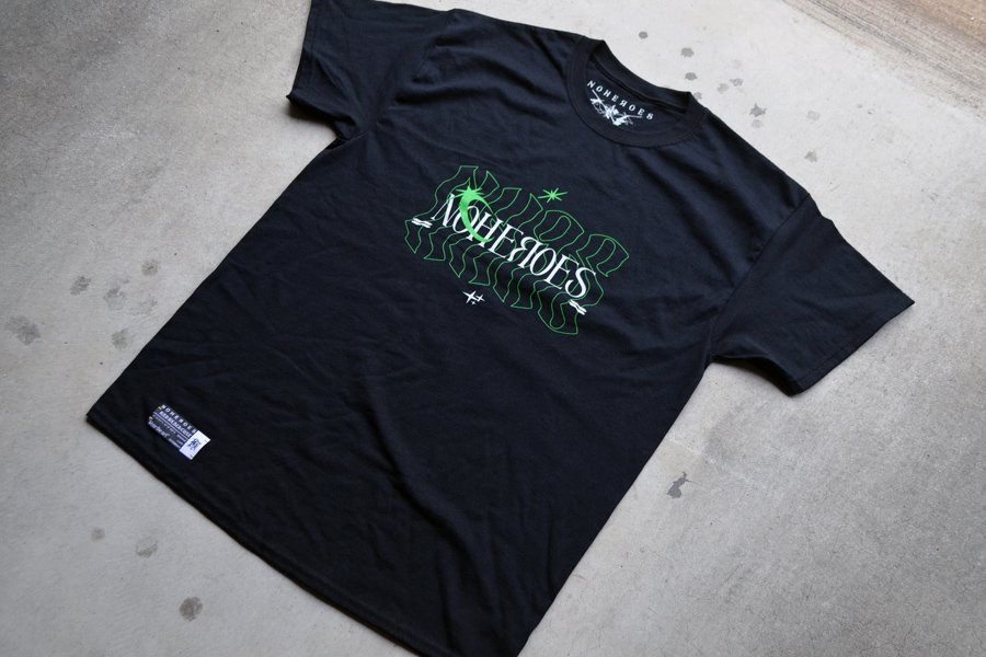 NHRS`23 short sleeve : Black - NOHEROES link:music:art:apparel†you