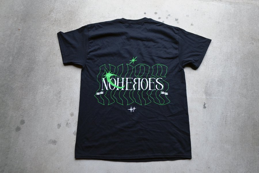 NHRS`23 short sleeve : Black - NOHEROES link:music:art:apparel