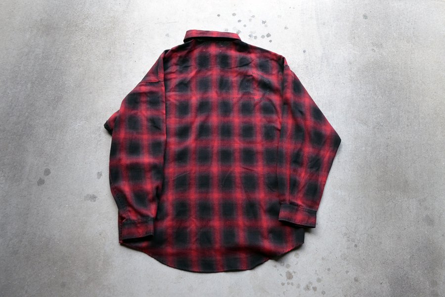 SUBCULTURE OMBRE CHECK SHIRT / RED - メンズ